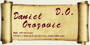 Daniel Orozović vizit kartica